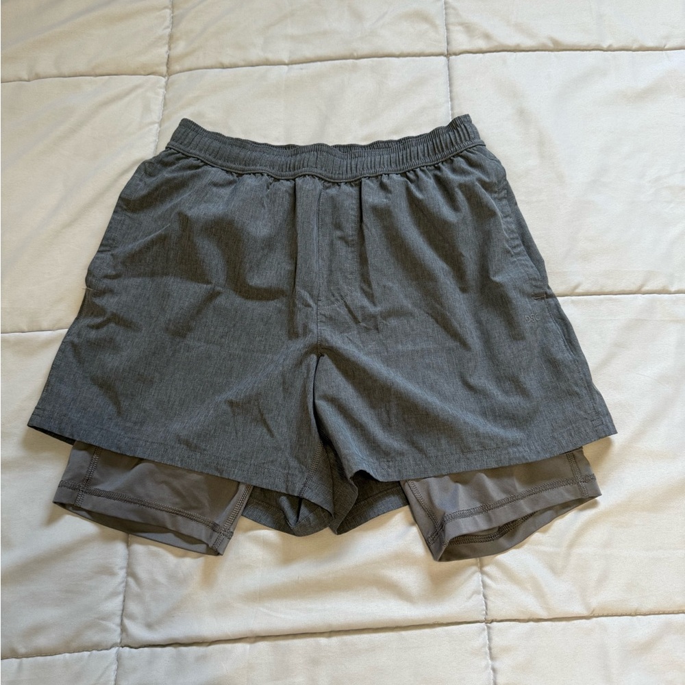 DSG Men's 2-in-1 Agility Shorts, Size Small